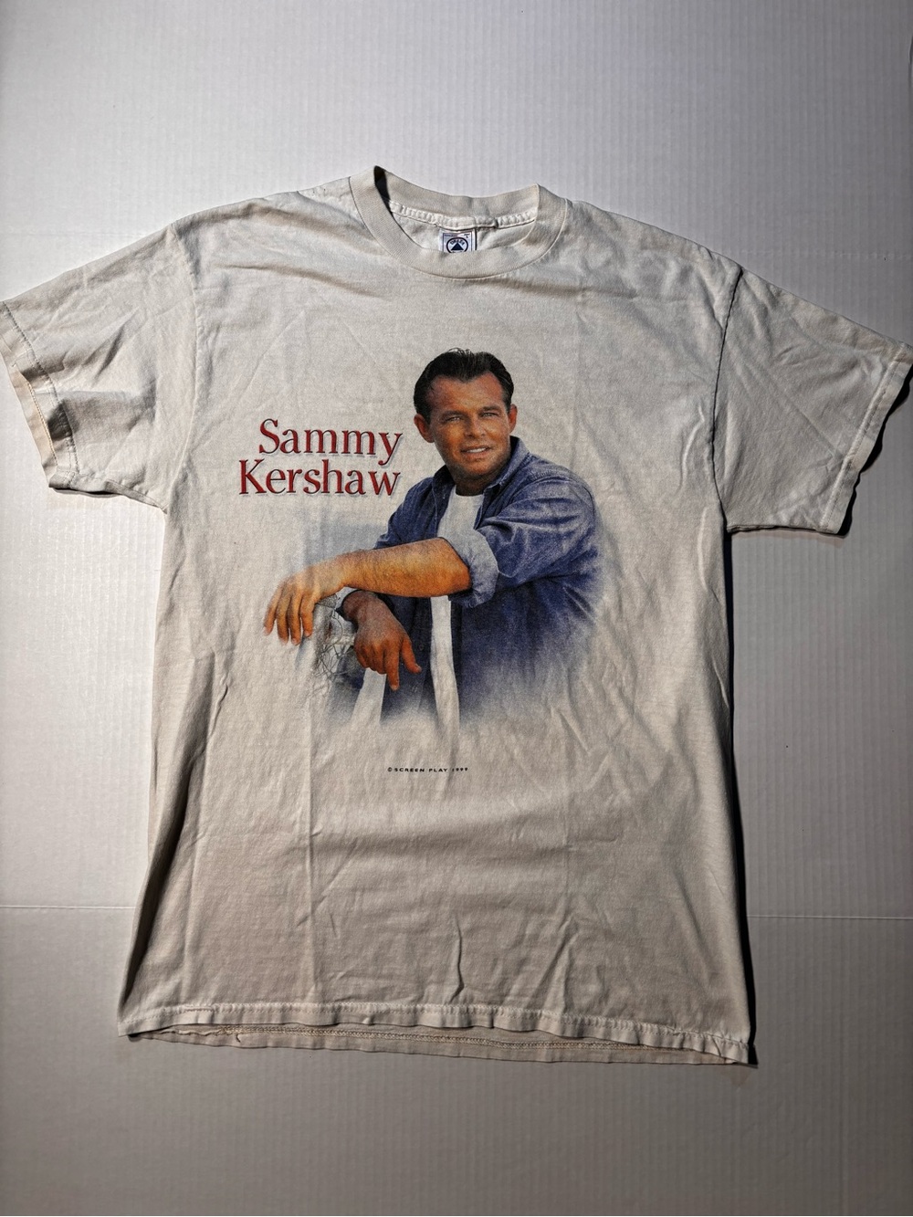 Vtg Sammy Kershaw 90’s S2K Tour Double-Sided Country Music Band T-shirt Sz L